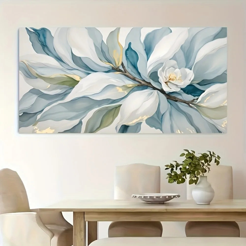 Modern Abstract Floral Canvas Mural Framed Home Decor
