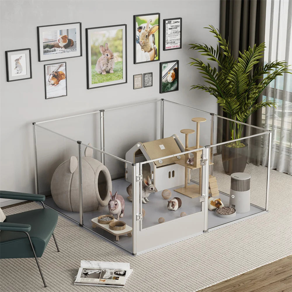 Extra Large Acrylic Dog Playpen with Waterproof Pad