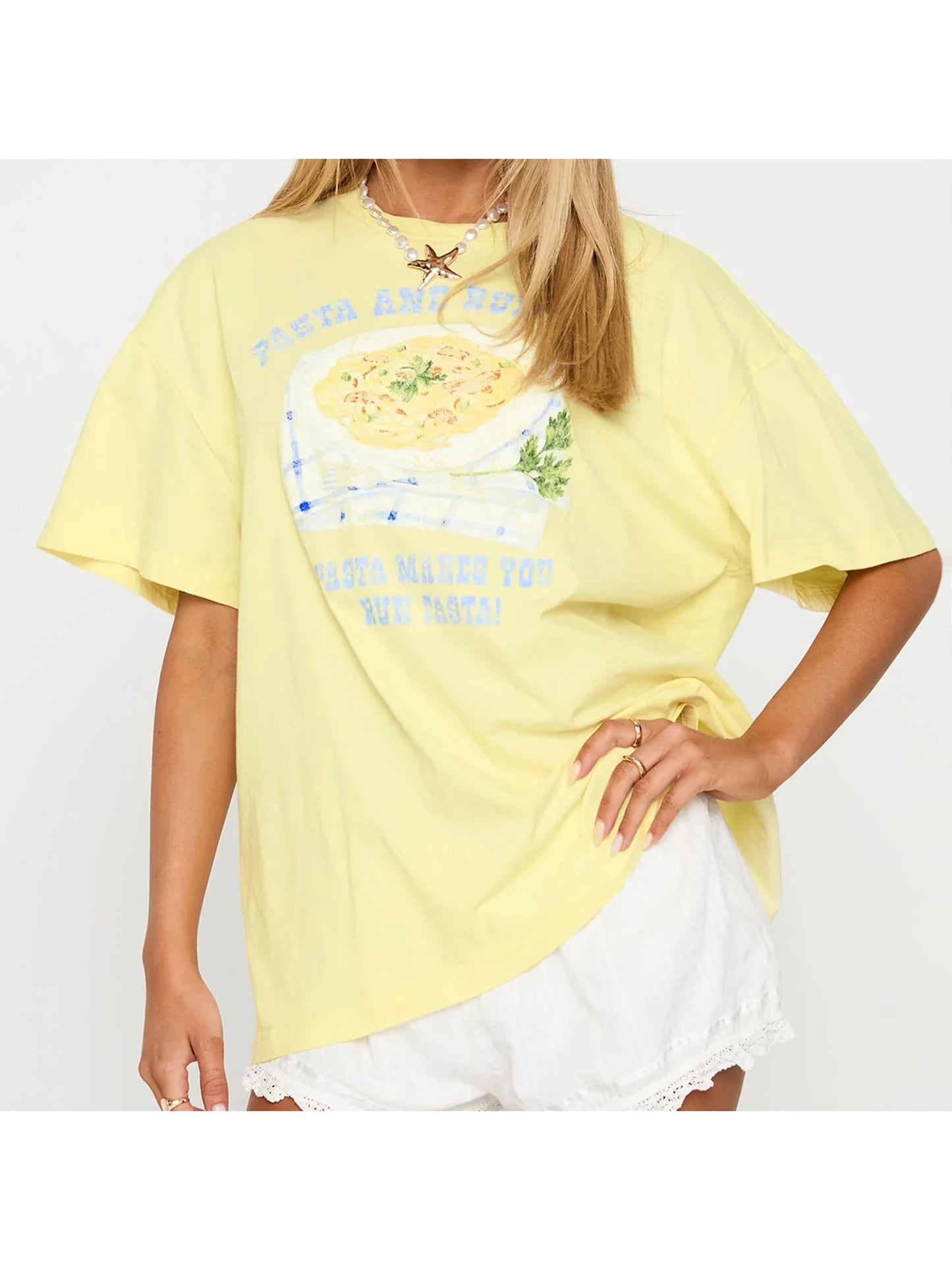 Women's Avocado Print Round Neck Summer T-Shirt Top