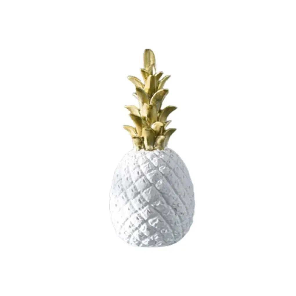 Nordic Golden Pineapple Resin Ornament for Modern Decor