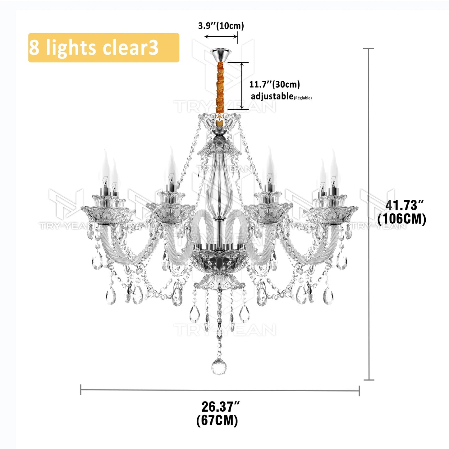 Ridgeyard Crystal Chandelier Modern Luxury Hallway Light