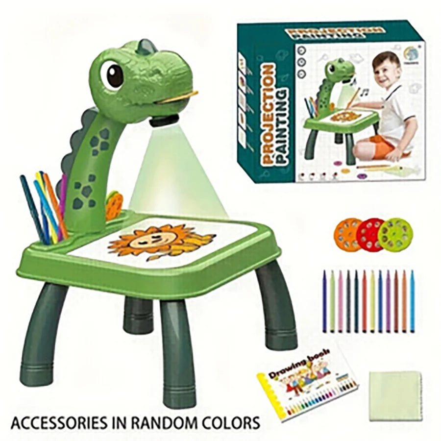 Dinosaur Painting Projector Drawing Board Art Toy for Kids