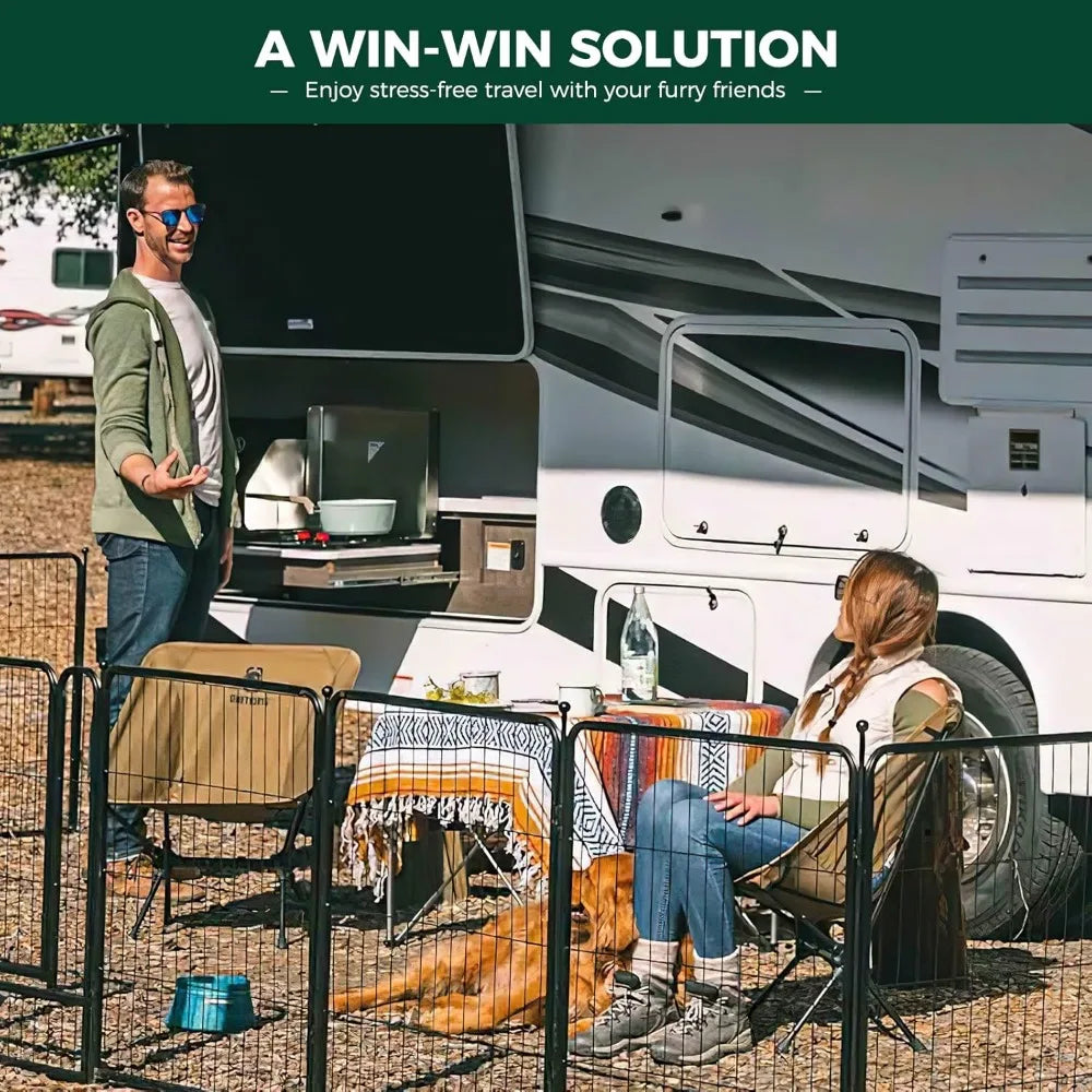 Rollick Dog Playpen For Yard RV Camping 45 Inch 16 Panels