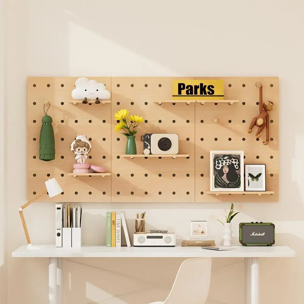 Solid Wood Pegboard for Stylish Storage and Decor