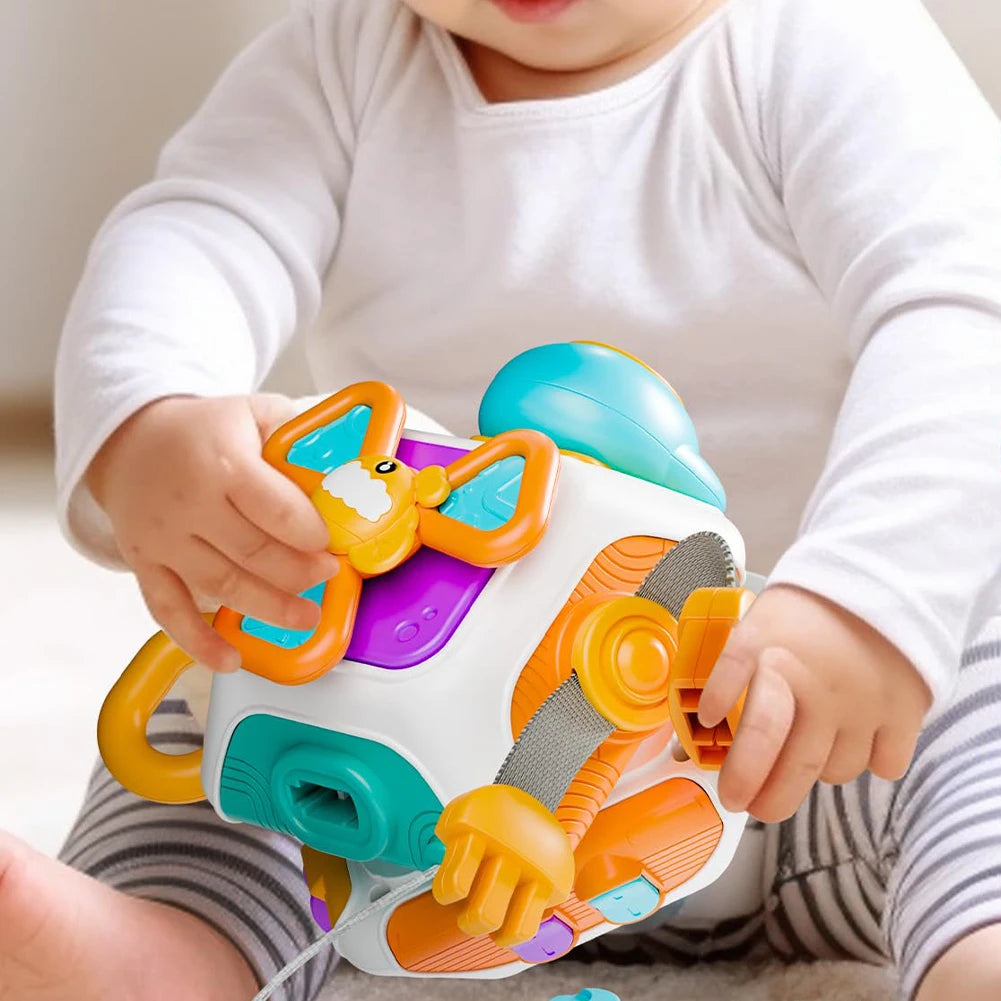 10 in 1 Educational Baby Busy Board Travel Toy Cube