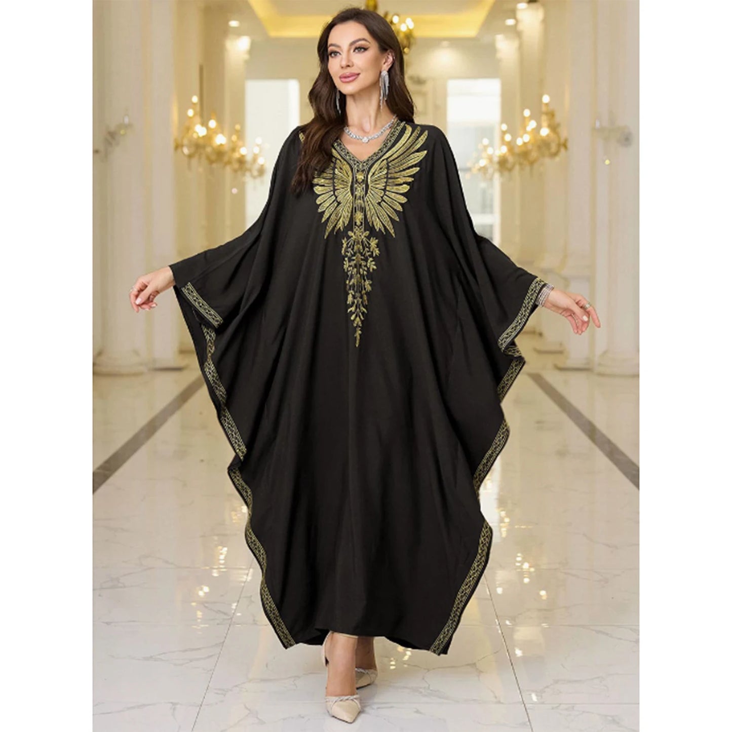 Women’s Floral Embroidered Beach Cover Up Dress