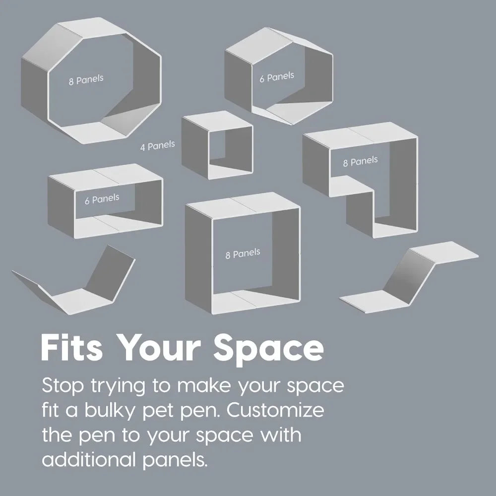 8 Panel Indoor Outdoor Pet Playpen with Door and Custom Design