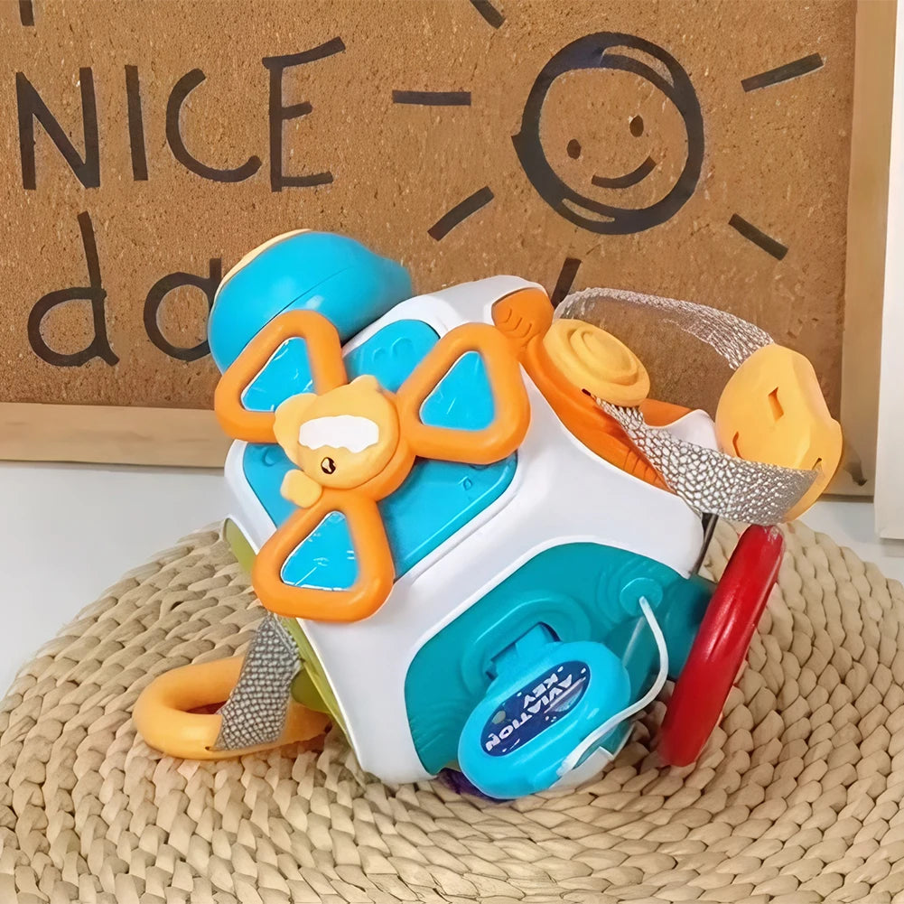 10 in 1 Educational Baby Busy Board Travel Toy Cube