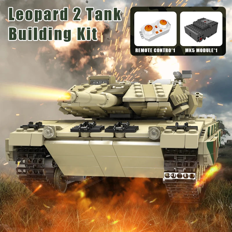 Mould King 20020 Leopard 2 Tank Assembly Building Set
