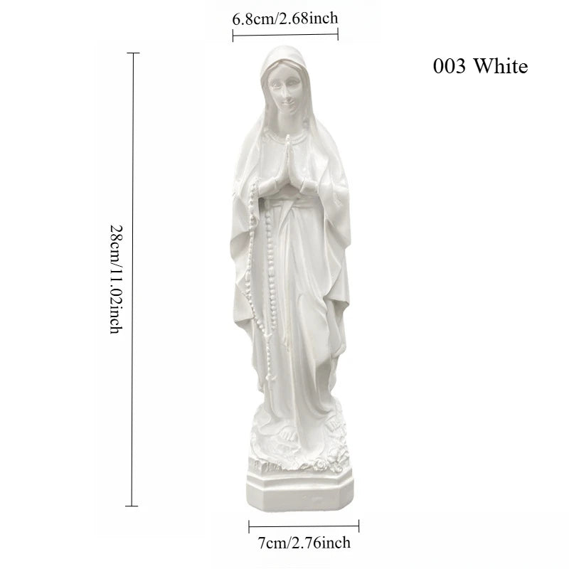 Virgin Mary Statue Our Lady of Lourdes Resin Figurine Decor