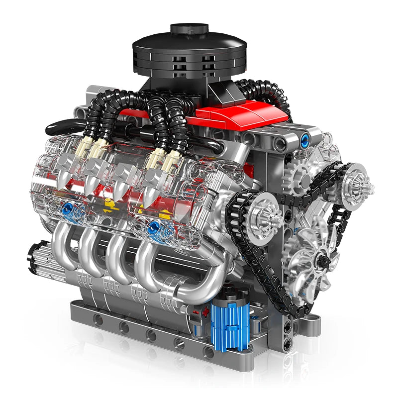 Mould King V8 Engine LSX454 Building Blocks Set 487 Pieces