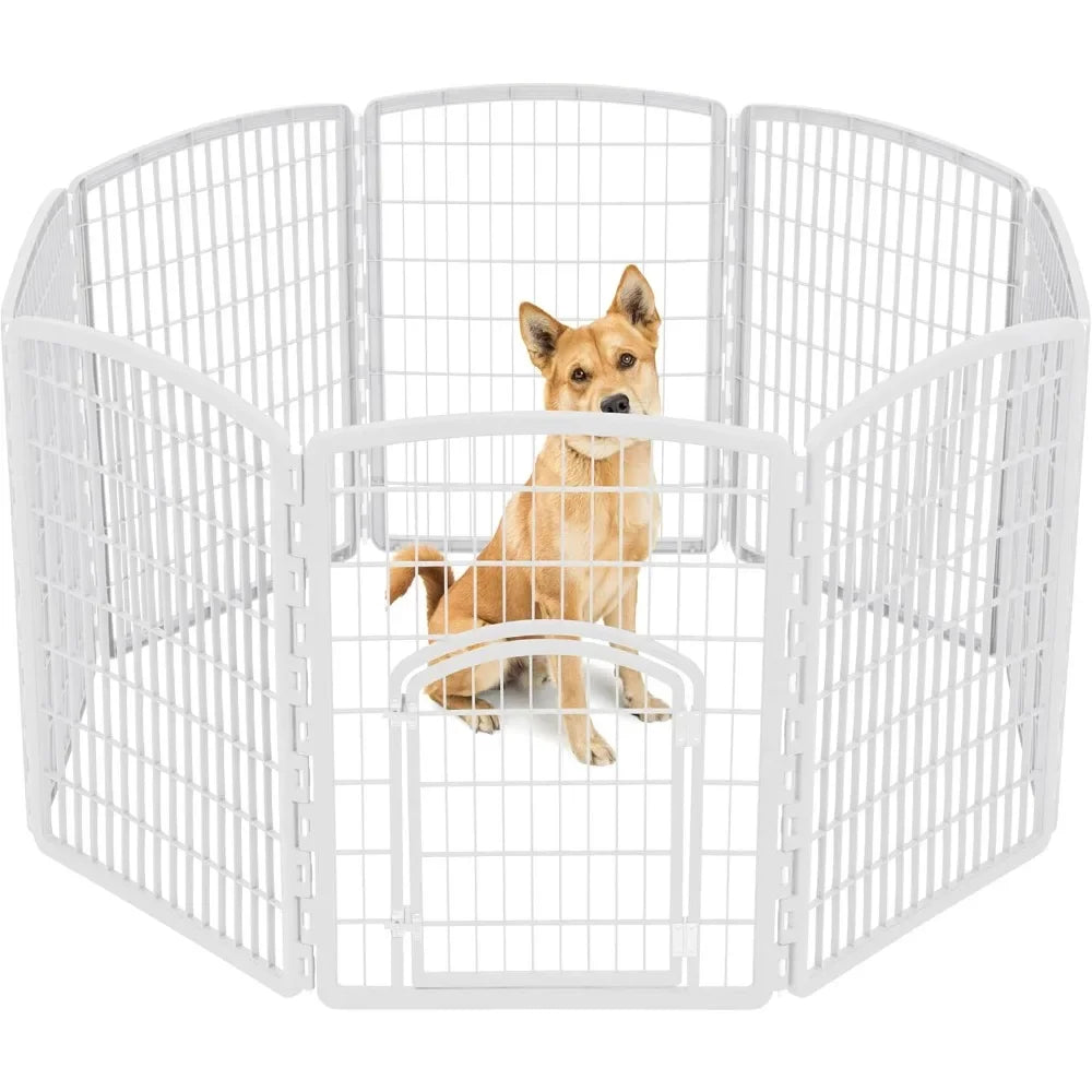 8 Panel Indoor Outdoor Pet Playpen with Door and Custom Design