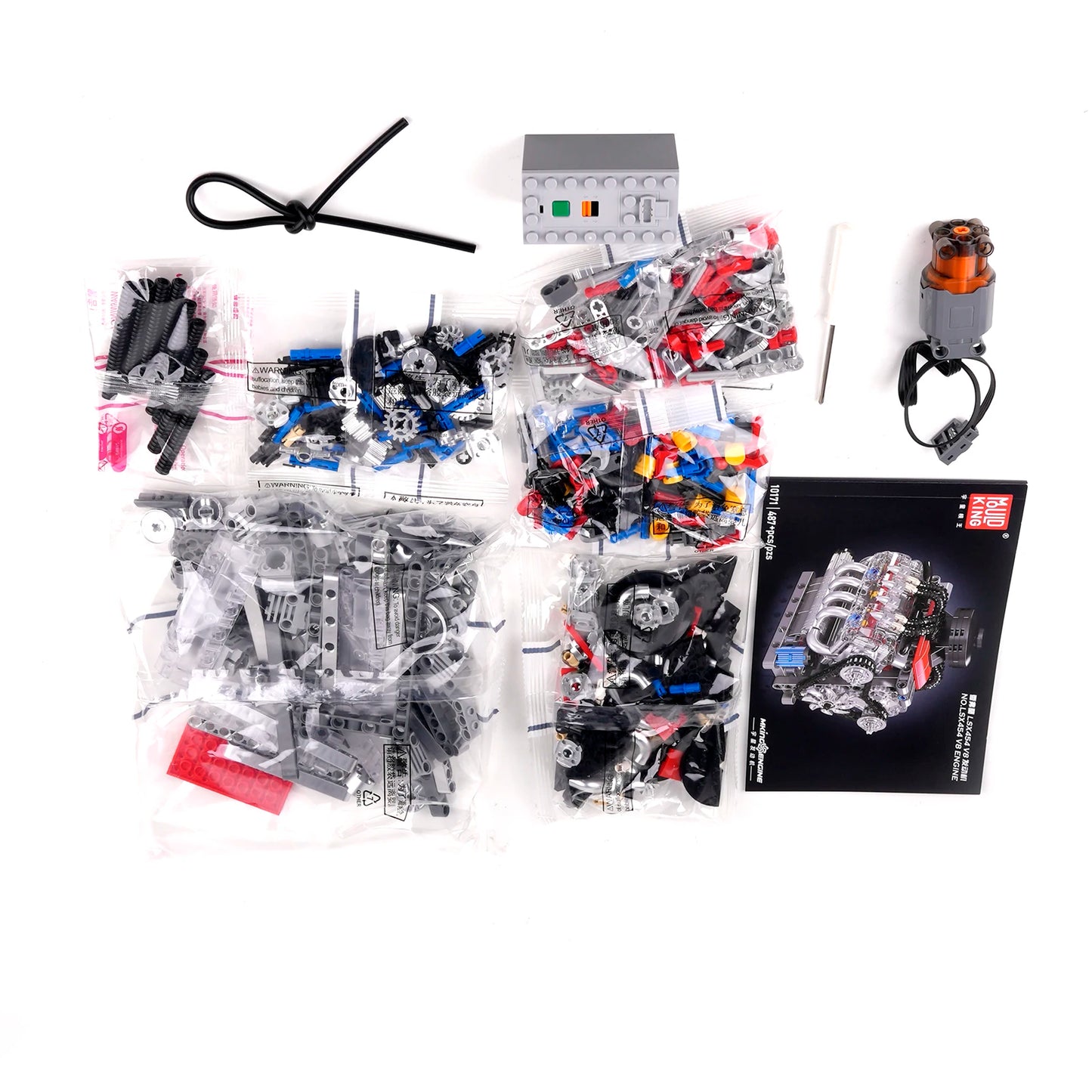 Mould King V8 Engine LSX454 Building Blocks Set 487 Pieces
