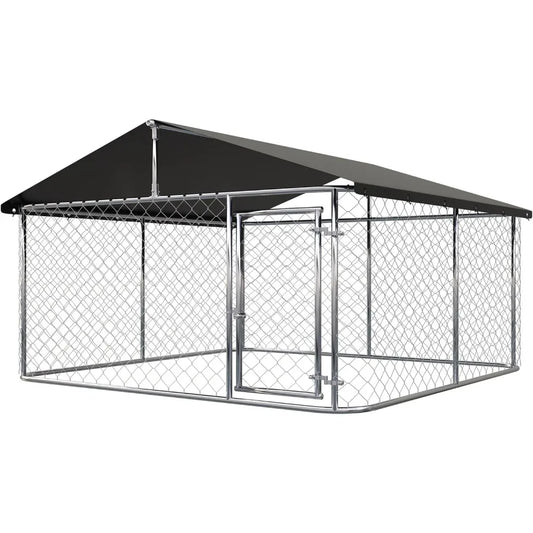 Heavy Duty Outdoor Dog Kennel Cage with Secure Lock