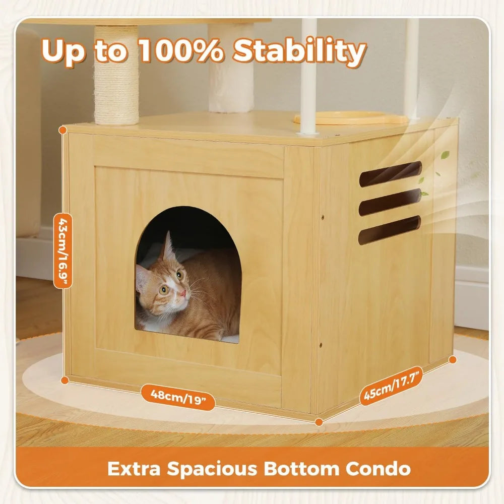 Pawz Road Large Cat Tree with Food Station and Condos