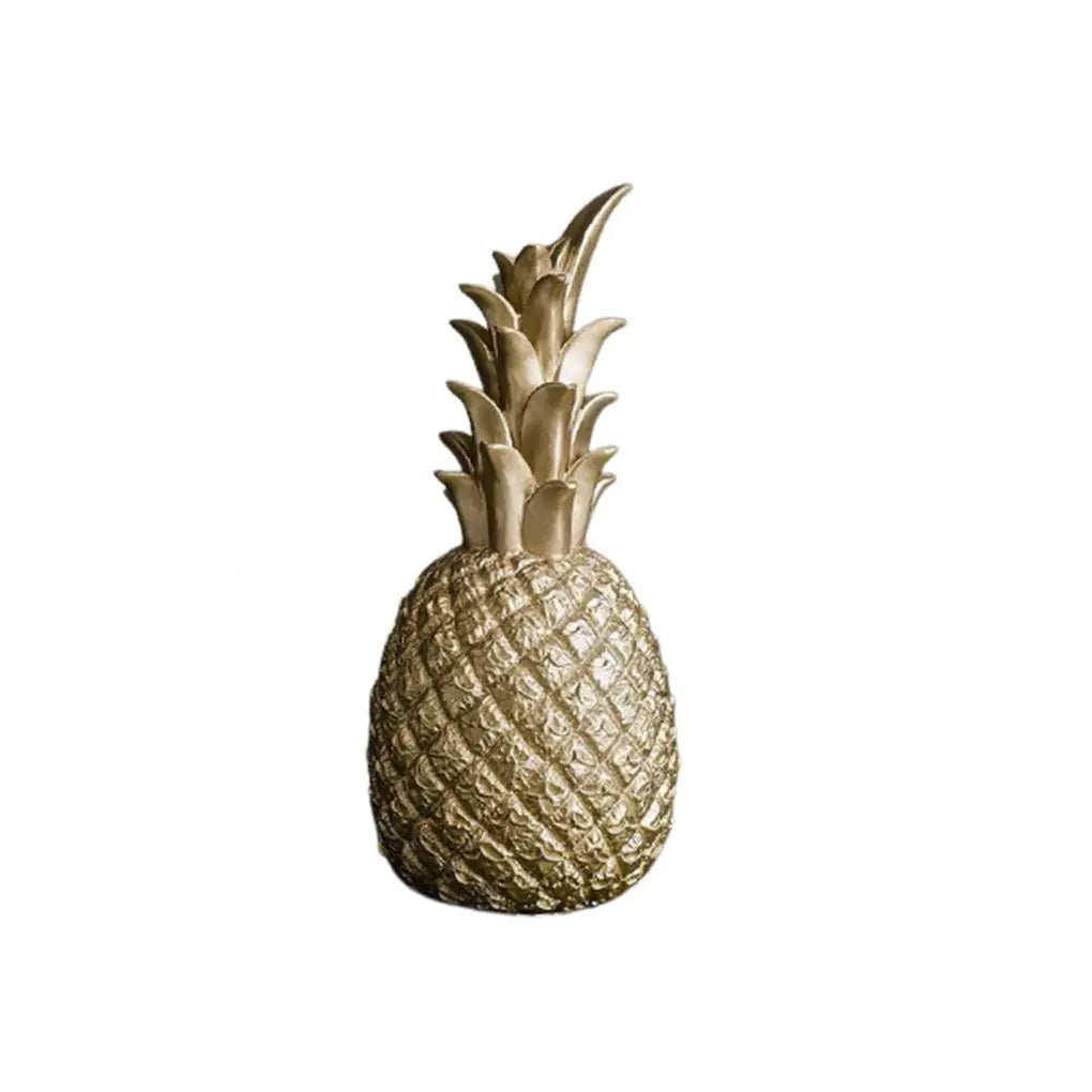 Nordic Golden Pineapple Resin Ornament for Modern Decor