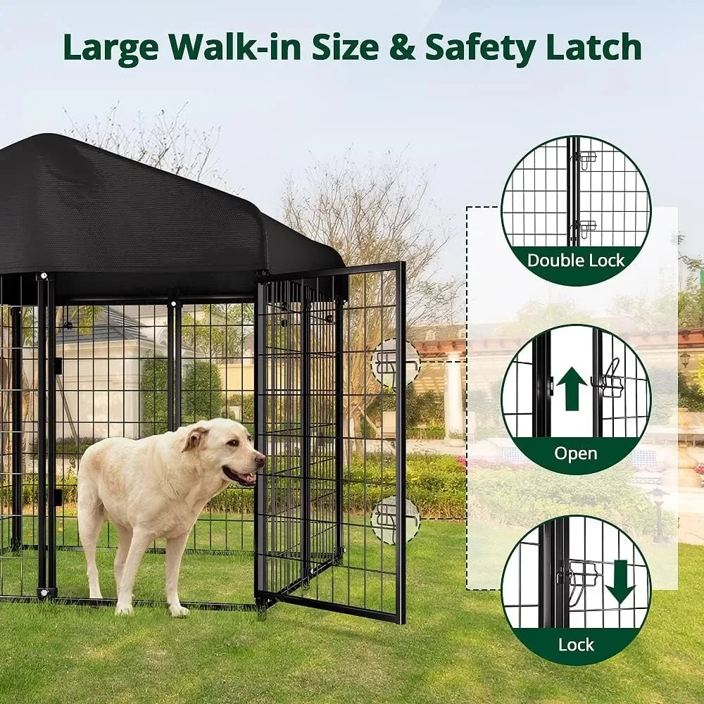 Outdoor Dog Kennel Waterproof Roof Cover For Medium Dogs