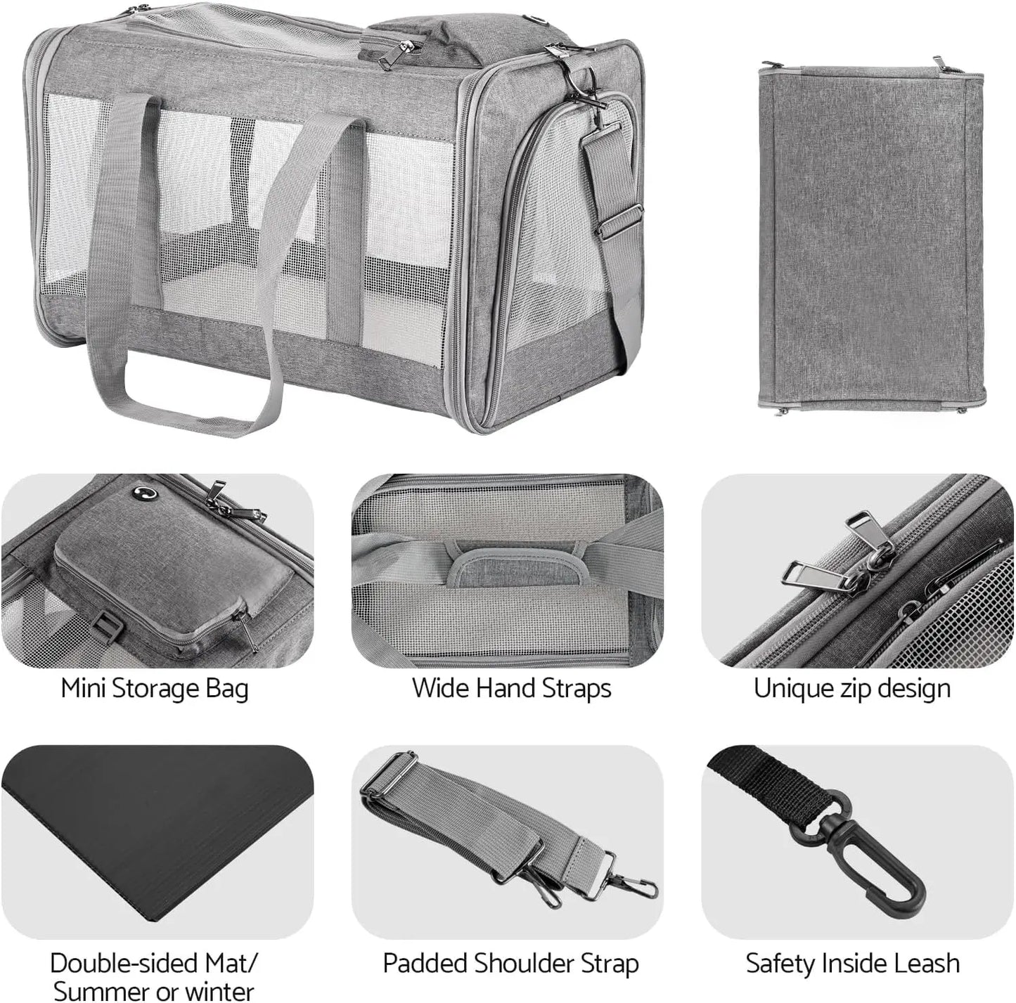 Airline Approved Soft Pet Carrier for Cats and Dogs