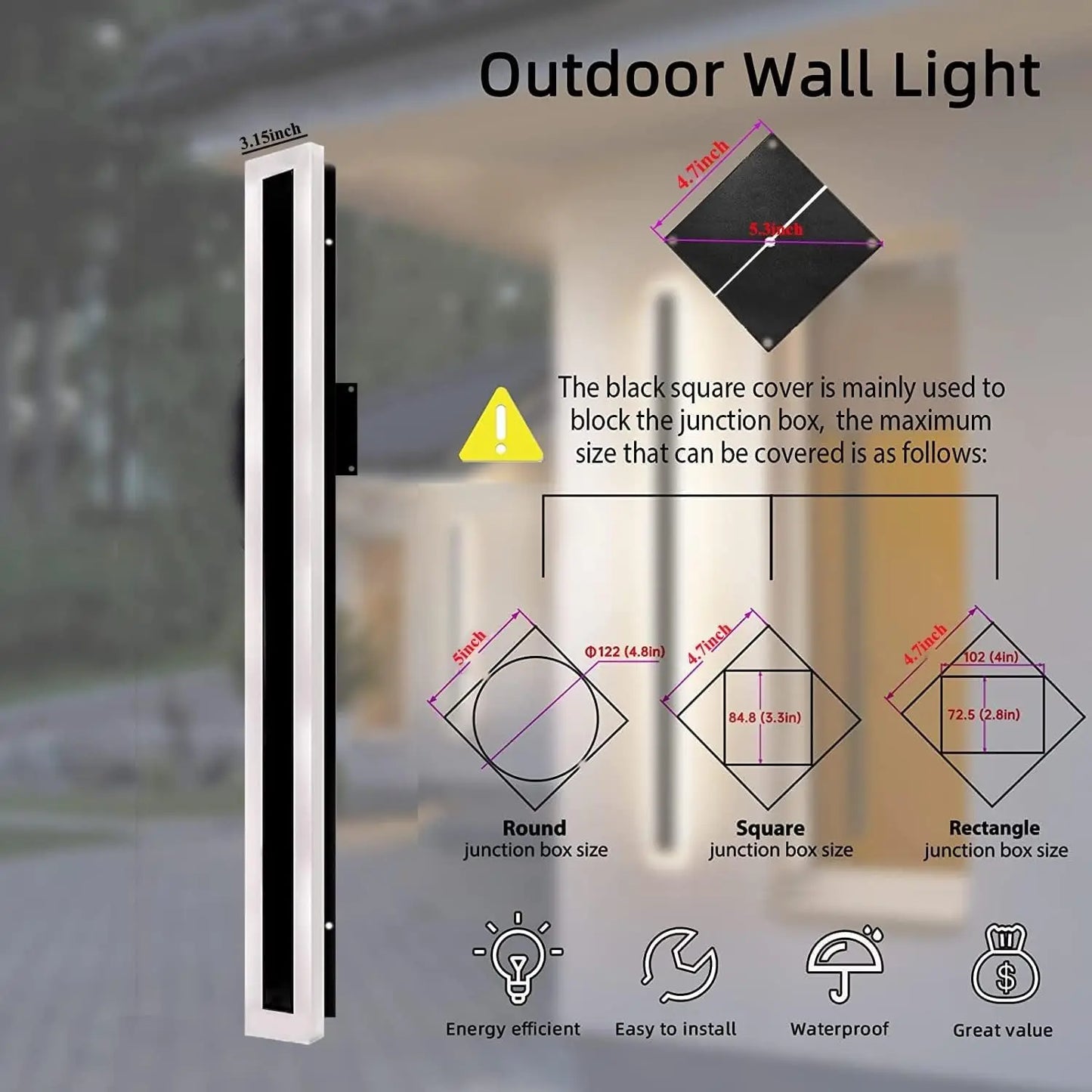 Modern LED Waterproof Wall Lamp for Outdoor Use