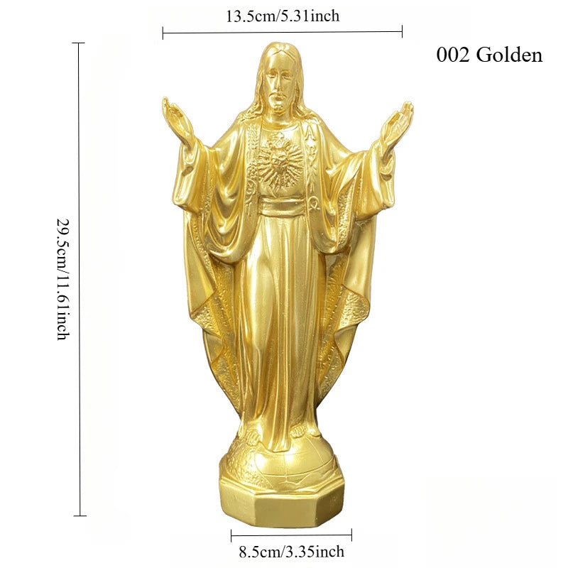Virgin Mary Statue Our Lady of Lourdes Resin Figurine Decor