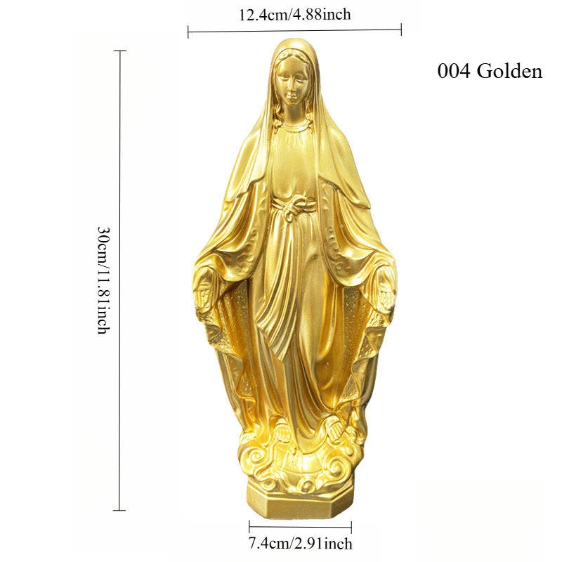 Virgin Mary Statue Our Lady of Lourdes Resin Figurine Decor