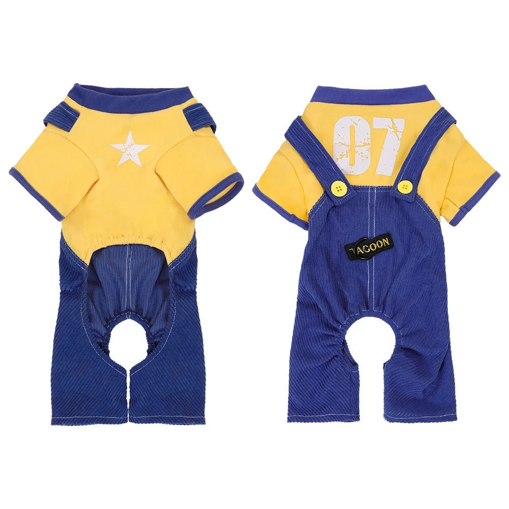 Soft Cotton Dog Jumpsuit Romper for Small Medium Dogs