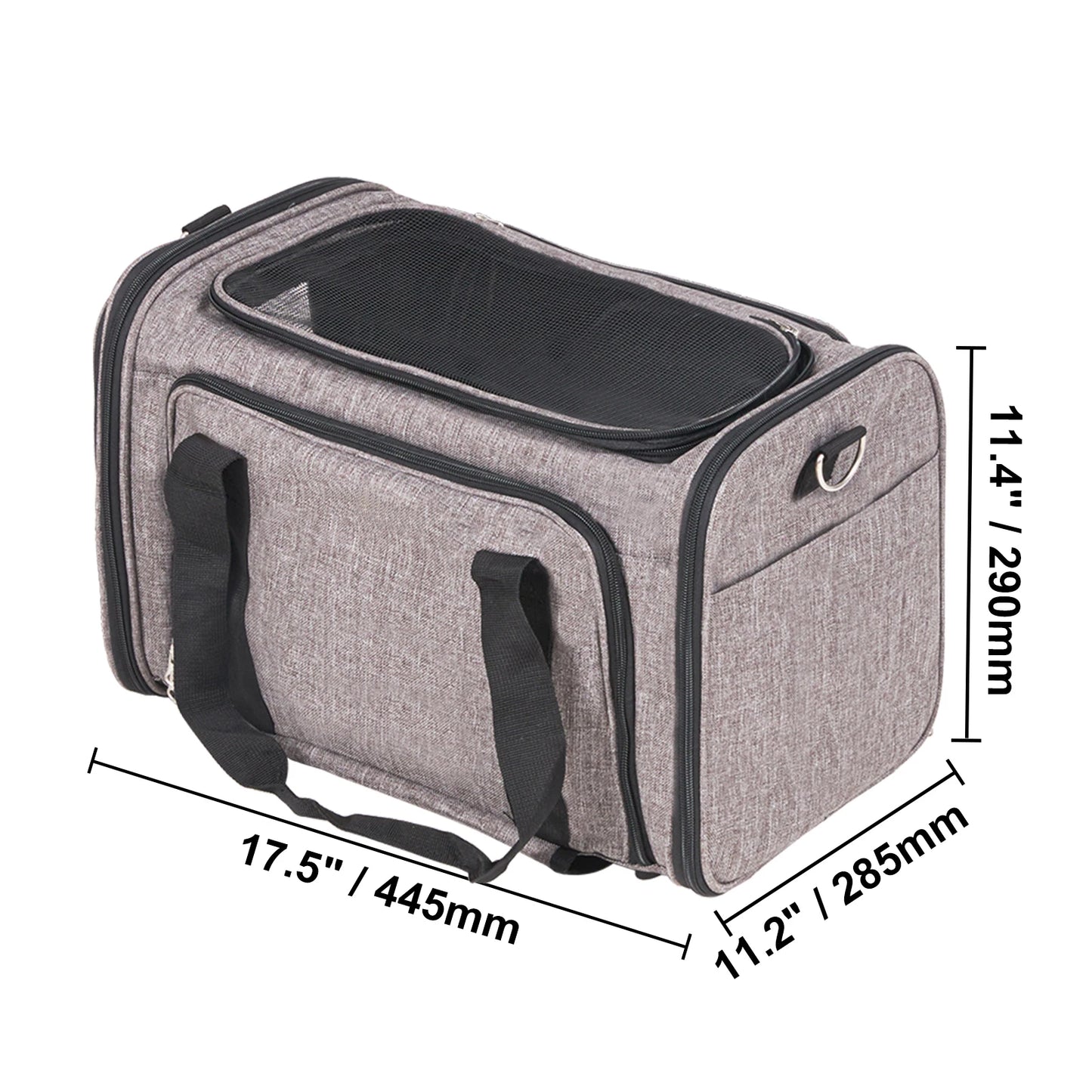 SucceBuy Pet Carrier Backpack With Wheels Telescopic Handle