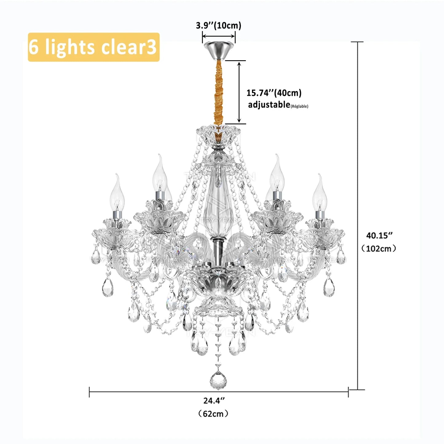 Ridgeyard Crystal Chandelier Modern Luxury Hallway Light