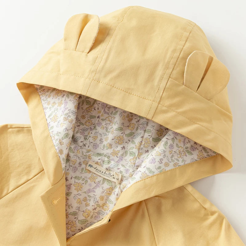Dave Bella Girls Hooded Trench Coat for Spring Autumn