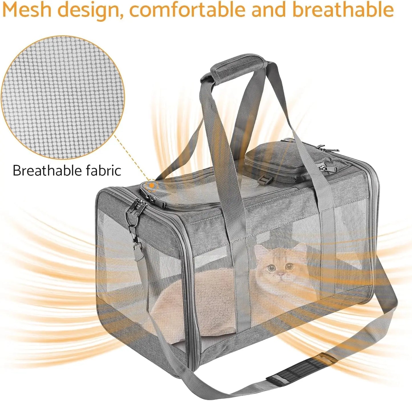 Airline Approved Soft Pet Carrier for Cats and Dogs