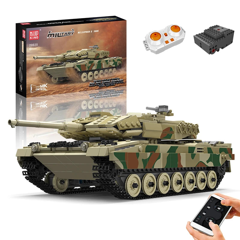 Mould King 20020 Leopard 2 Tank Assembly Building Set