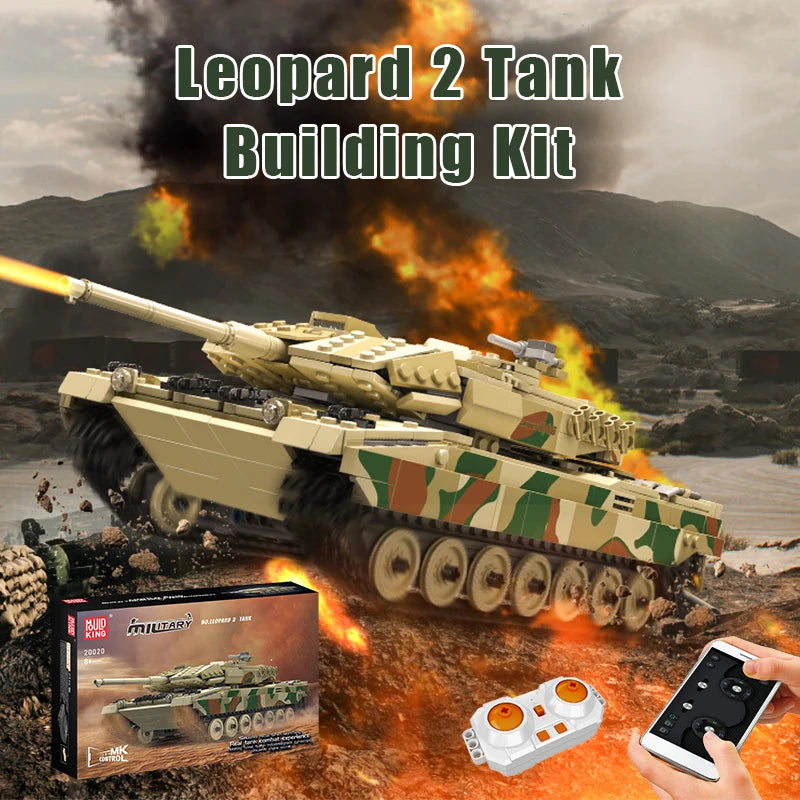 Mould King 20020 Leopard 2 Tank Assembly Building Set