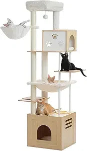 Pawz Road Large Cat Tree with Food Station and Condos
