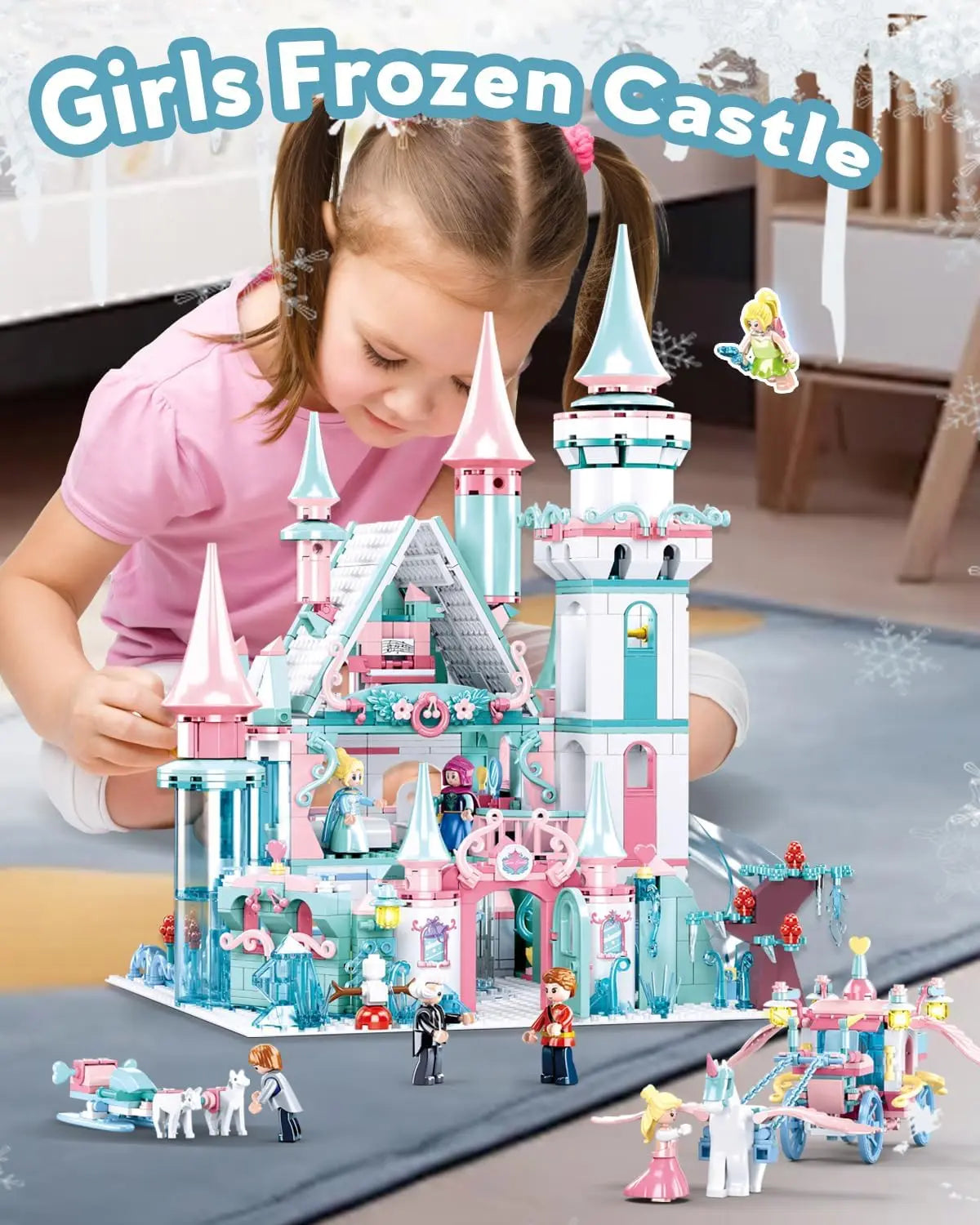 Frozen Magic Castle Building Blocks Set With Princess Figures