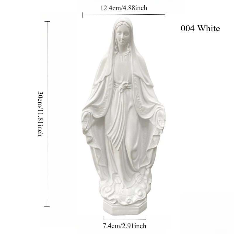 Virgin Mary Statue Our Lady of Lourdes Resin Figurine Decor