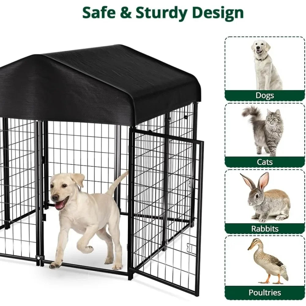 Outdoor Dog Kennel Waterproof Roof Cover For Medium Dogs