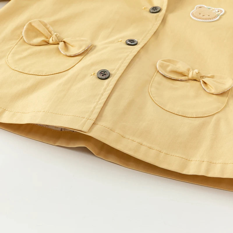 Dave Bella Girls Hooded Trench Coat for Spring Autumn