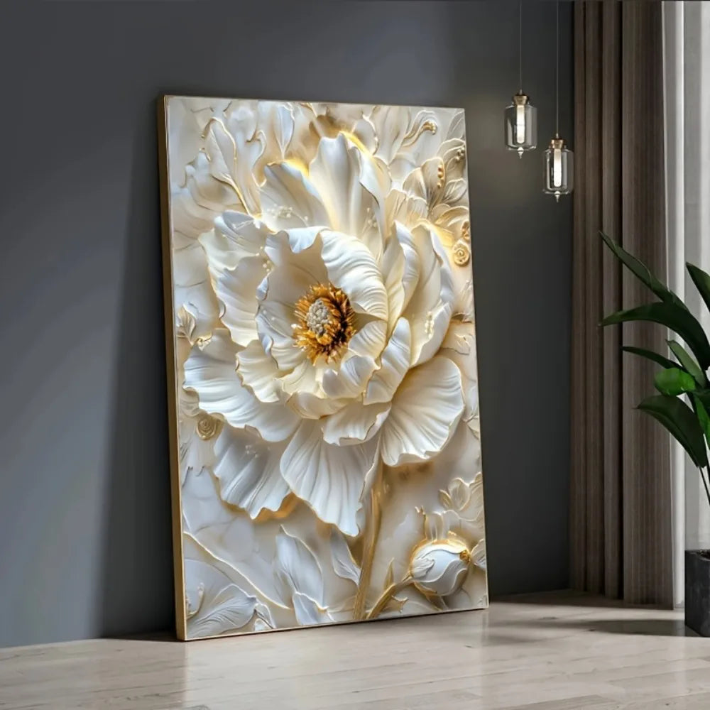 Modern Abstract Floral Canvas Art Print for Home Decor
