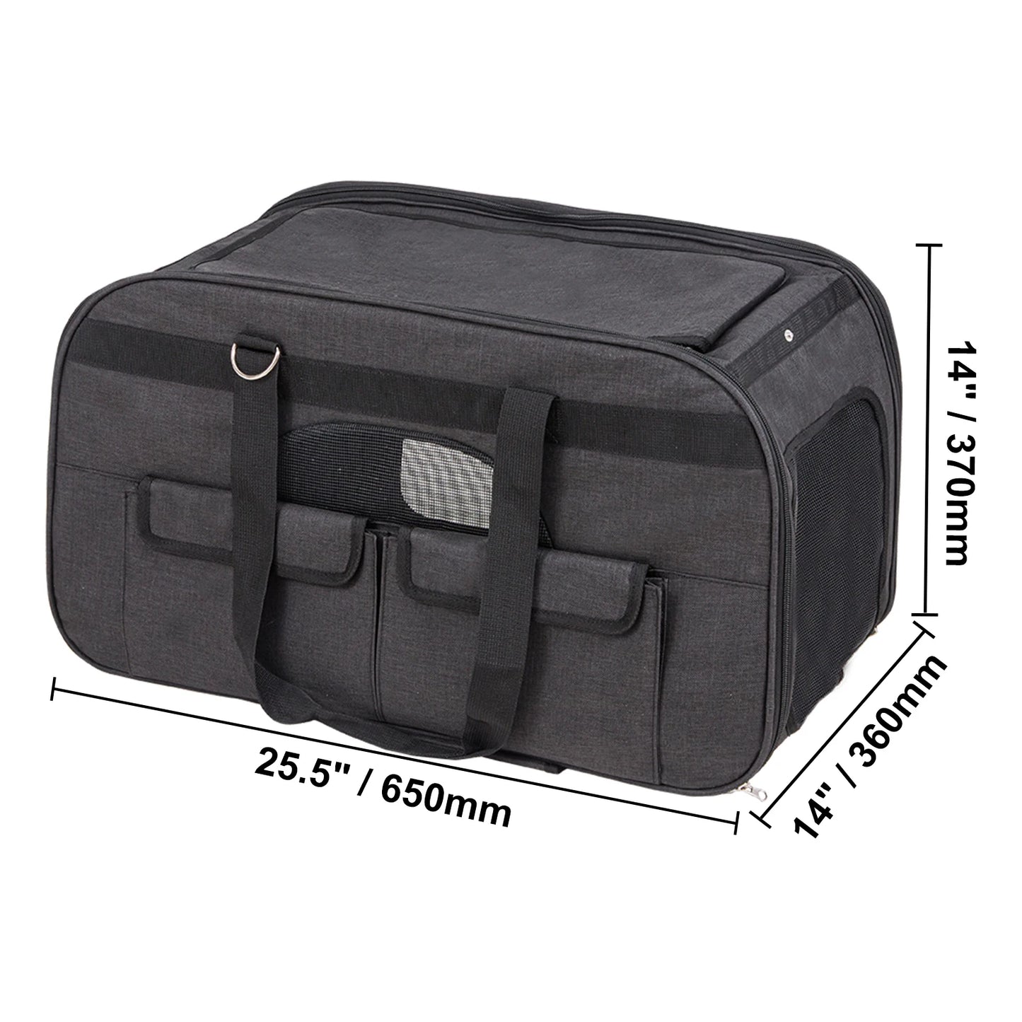 SucceBuy Pet Carrier Backpack With Wheels Telescopic Handle