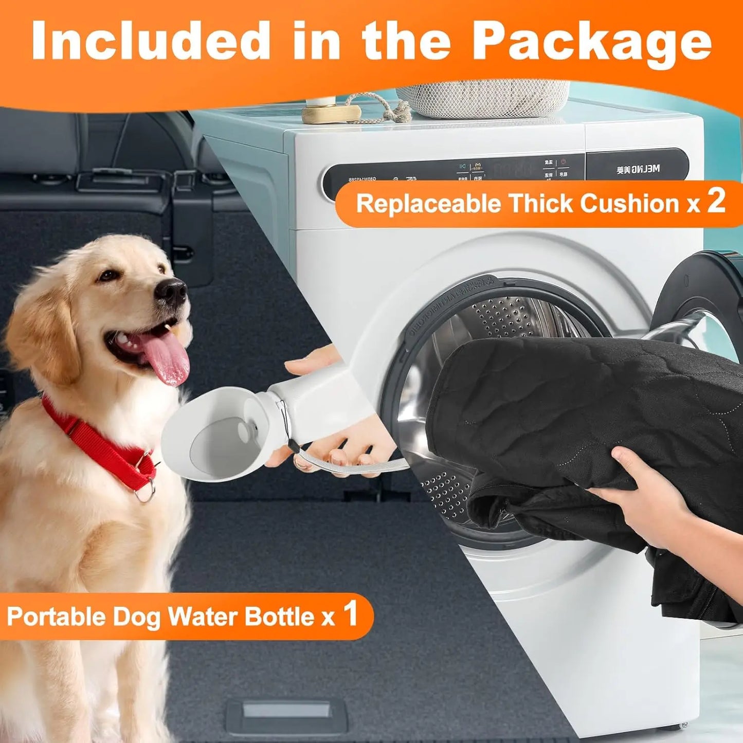Waterproof Foldable Dog Car Seat Safety Hammock Protector