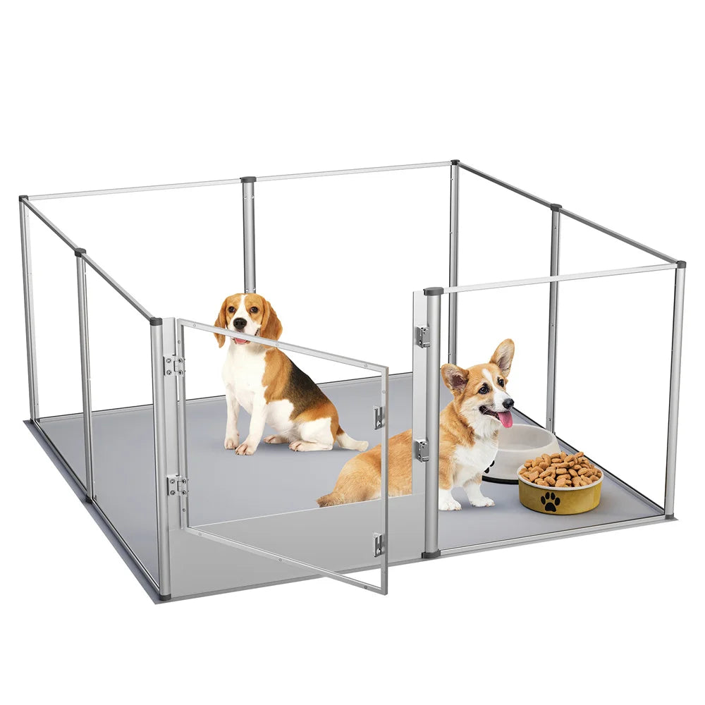 Extra Large Acrylic Dog Playpen with Waterproof Pad