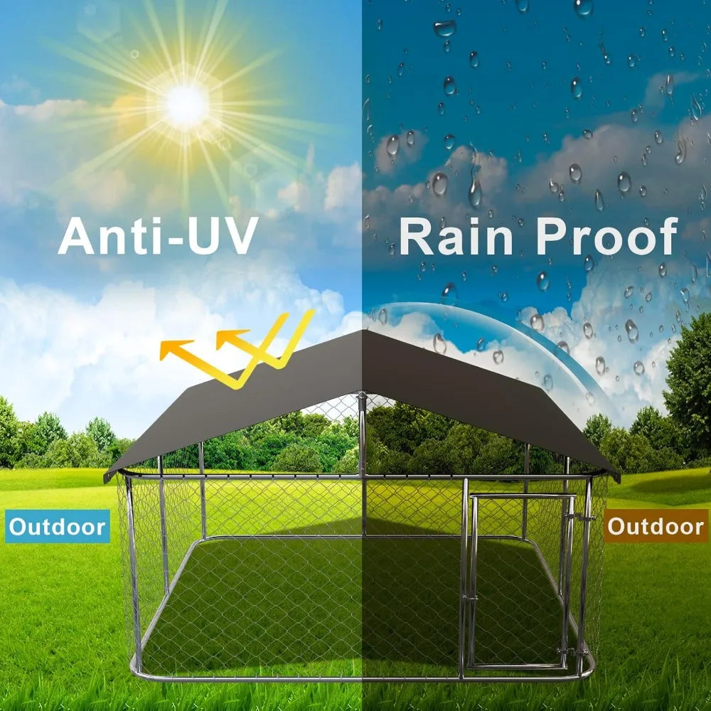 Heavy Duty Outdoor Dog Kennel Cage with Secure Lock