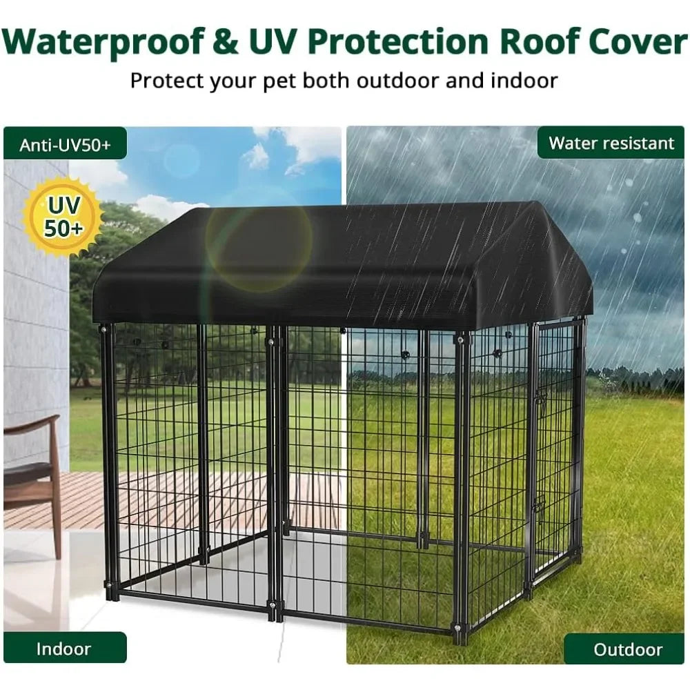 Outdoor Dog Kennel Waterproof Roof Cover For Medium Dogs