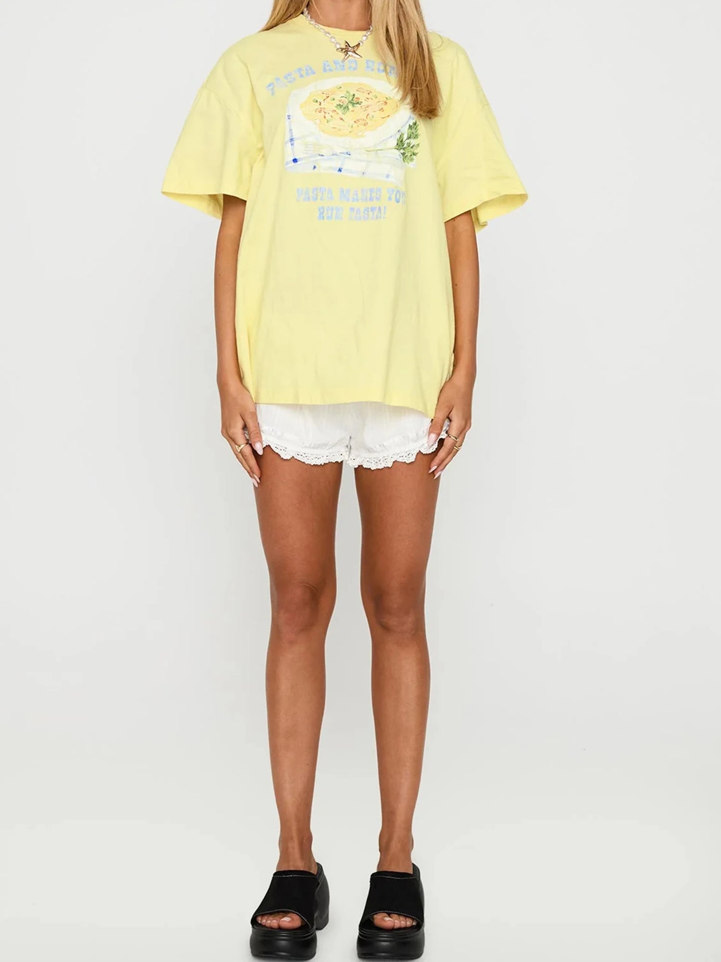 Women's Avocado Print Round Neck Summer T-Shirt Top