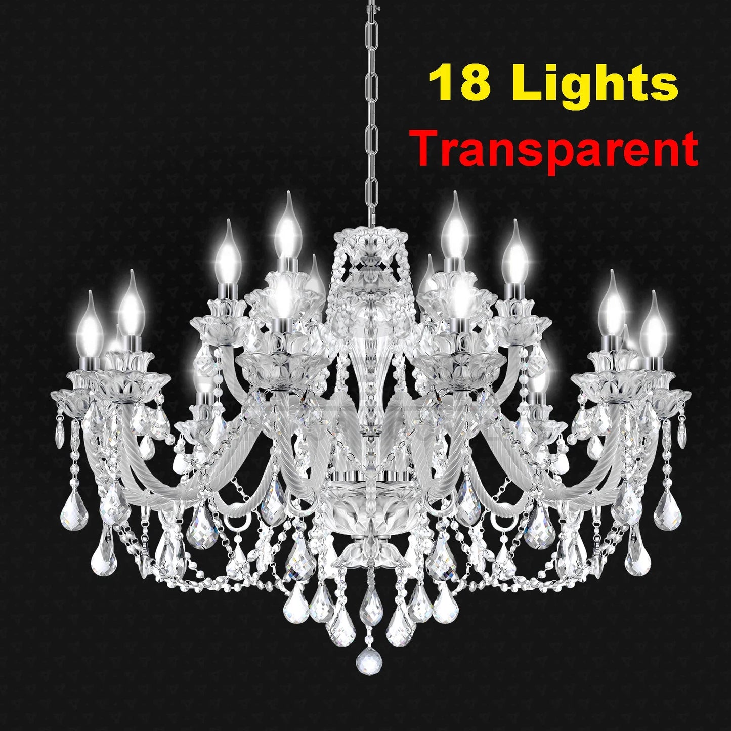 Ridgeyard Crystal Chandelier Modern Luxury Hallway Light
