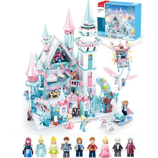 Frozen Magic Castle Building Blocks Set With Princess Figures