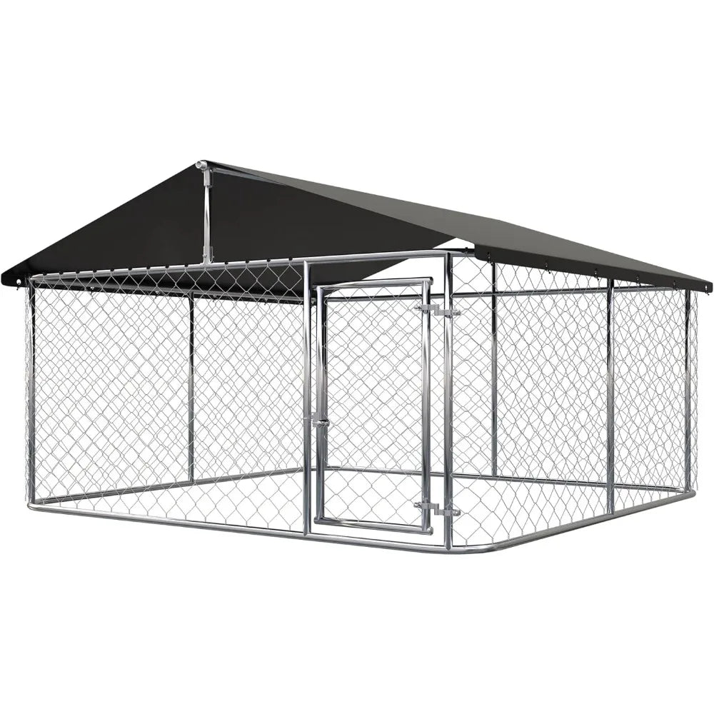 Heavy Duty Outdoor Dog Kennel Cage with Secure Lock