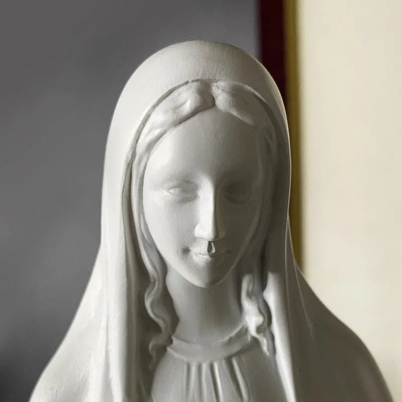Virgin Mary Statue Our Lady of Lourdes Resin Figurine Decor