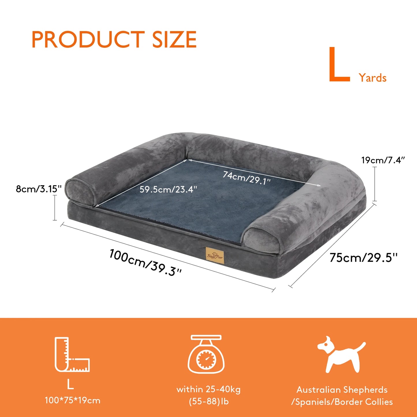 Extra Large Orthopedic Dog Bed With Removable Cover