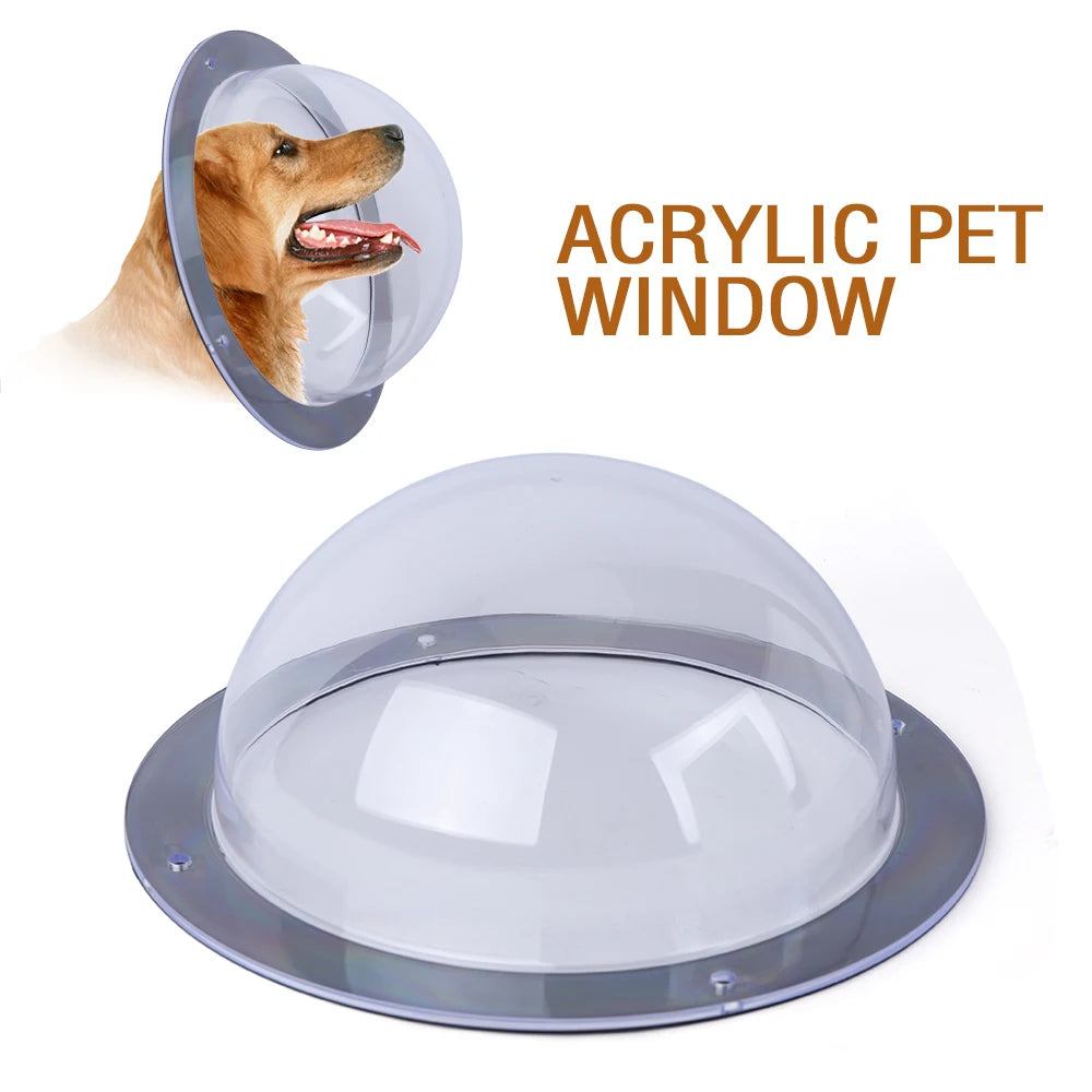 Pet Dog Fence Window Bubble Dome Safe Acrylic Peek Window